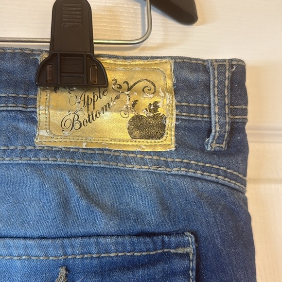 Apple Bottoms Blue Ankle Cropped Jeans with Distressed Details - Picture 7 of 10